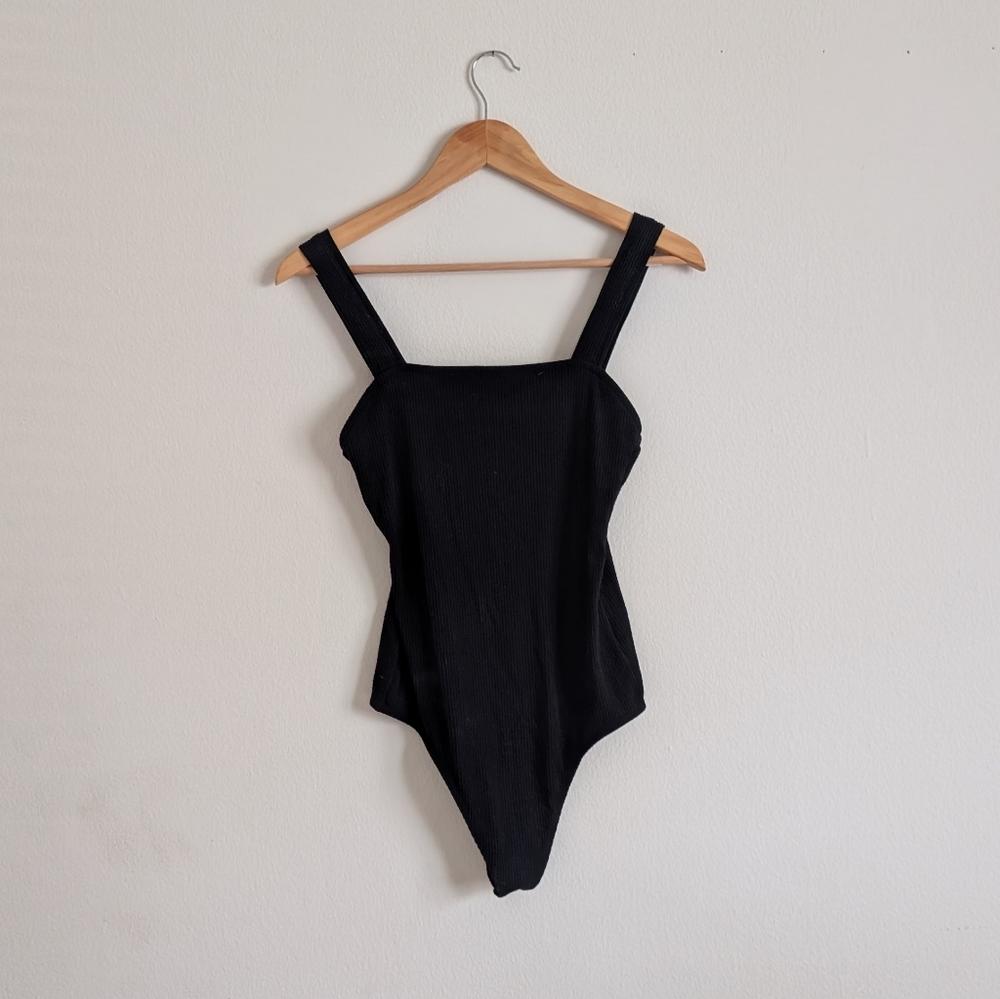 American Eagle Outfitters Black Ribbed Top